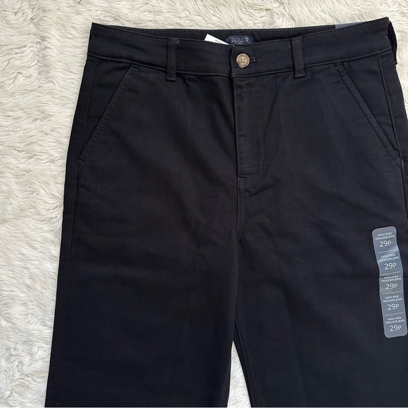 J. Crew Factory Jeans Petite Wide-Leg Denim Trouser Pant Black 29P NWT New - Picture 5 of 11